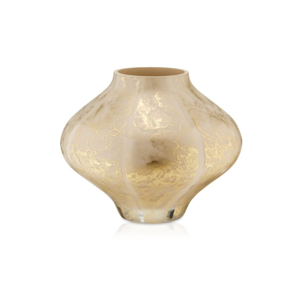 Vaso decorativo Valenti in vetro color oro