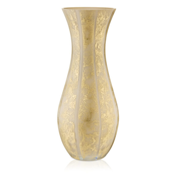 Vaso decorativo Valenti in vetro color oro