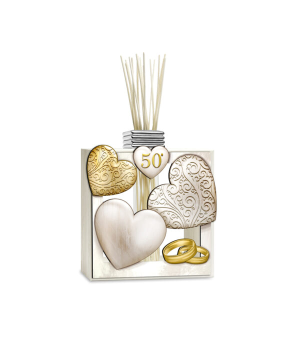 Profumatore ambiente 50° anniversario con cuori