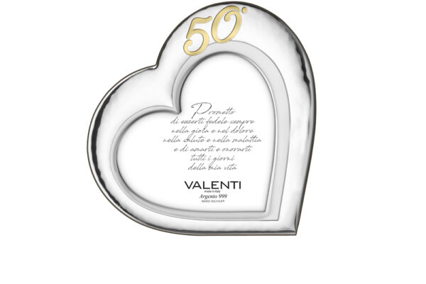 Cornice portafoto Valenti 50&deg; Anniversario di Matrimonio - Nozze d'Oro