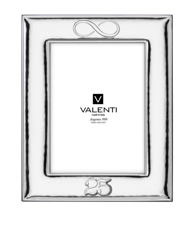 Cornice portafoto Valenti 25&deg; Anniversario di Matrimonio &ndash; Nozze d'Argento