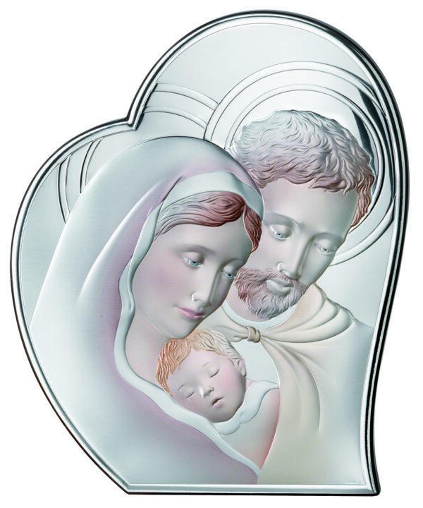 Quadro Sacra Famiglia Valenti a forma di cuore
