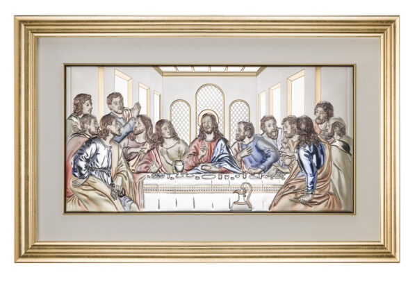 Quadro sacro Valenti Ultima Cena in rilievo