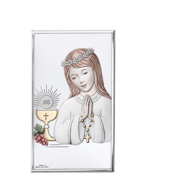 Quadro Comunione Bambina Valenti