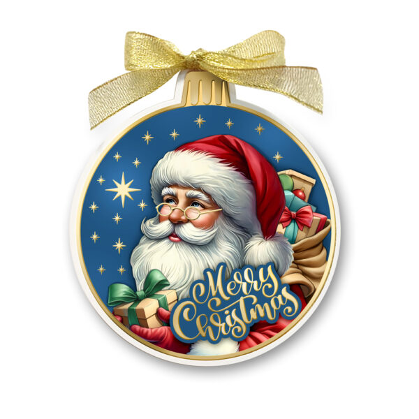 Decorazione di Natale Babbo Natele con foglia oro Valenti