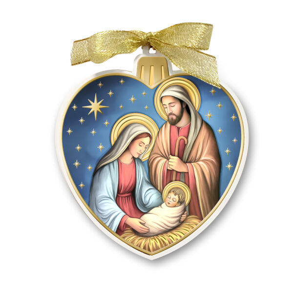 Decorazione di Natale Natività con foglia oro Valenti