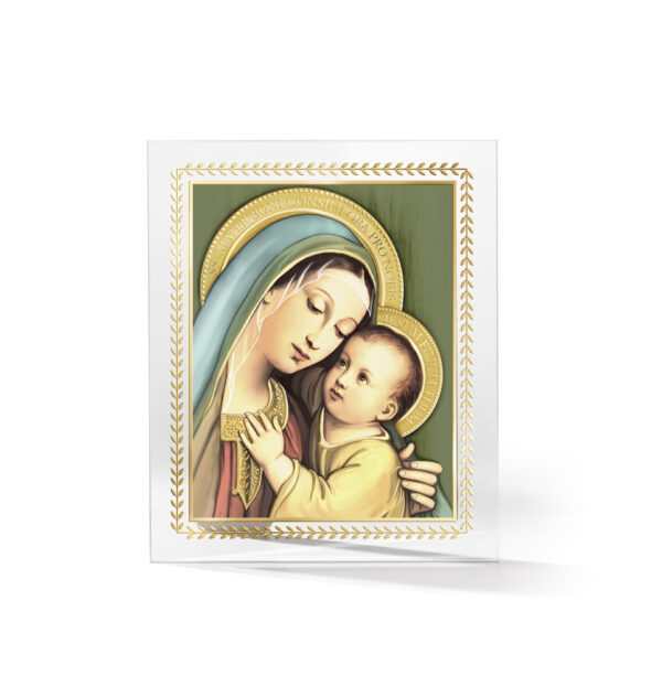 Pannello Madonna del Buon Consiglio con foglia oro Valenti