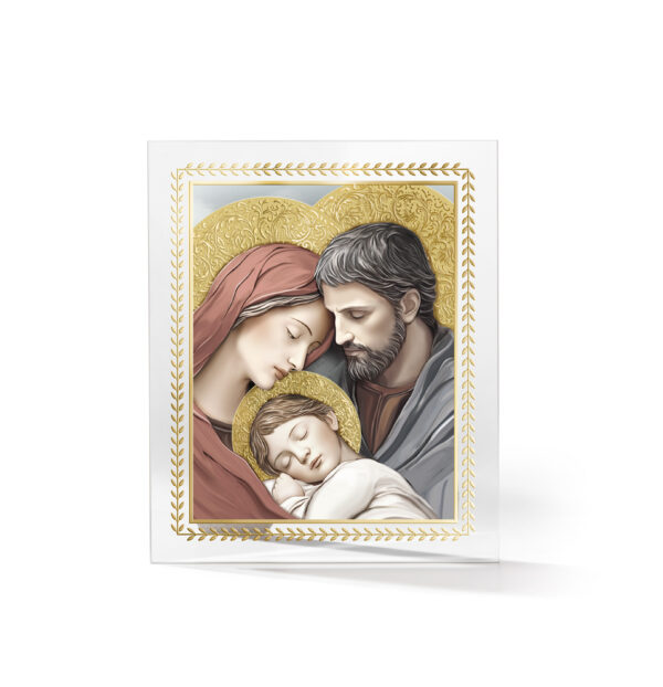 Pannello Sacra Famiglia con foglia oro Valenti