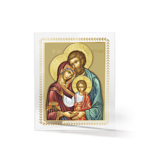 Pannello Icona Sacra Famiglia con foglia oro Valenti
