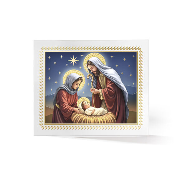 Pannello Natività con foglia oro Valenti