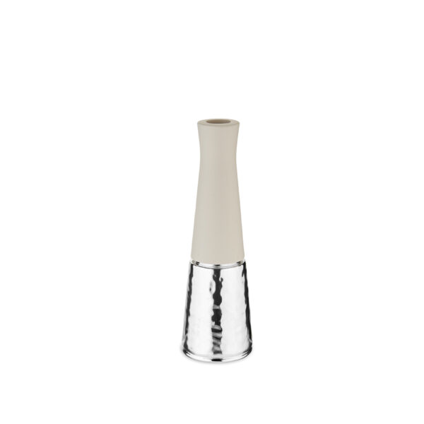 Candela decorativa su base con finitura elegante