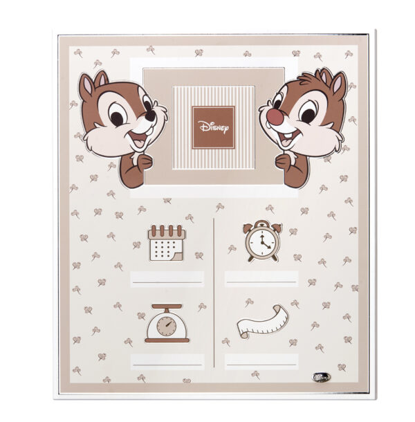 Quadro nascita portafoto Disney Chip N Dale personalizzabile