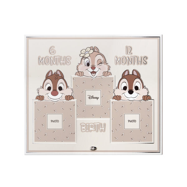 Quadro portafoto Disney Chip N Dale "I miei primi 12 mesi"
